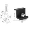 12pcs Lightweight Solar Panel End Clamp Practical Photovoltaic Z Bracket  For Off-Grid System