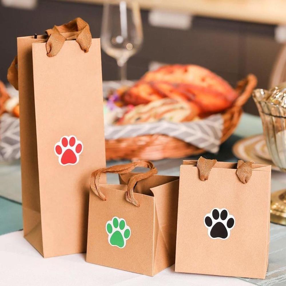 500PCS/Roll 2.5*2.5CM Dog Footprint Stickers PVC Stickers Children's Items Marking Props Toys Children's Stickers