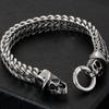Stainless Steel Mesh Hand Skull Bracelet Man Rock and Roll Metal Wristband Bangle Link Chain Men's Party Jewelry Best Friends