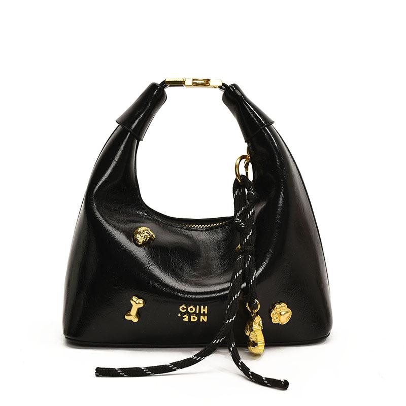 

Spring new fashion women s bag versatile shoulder messenger bag high-end sense portable dumpling bag women чёрный