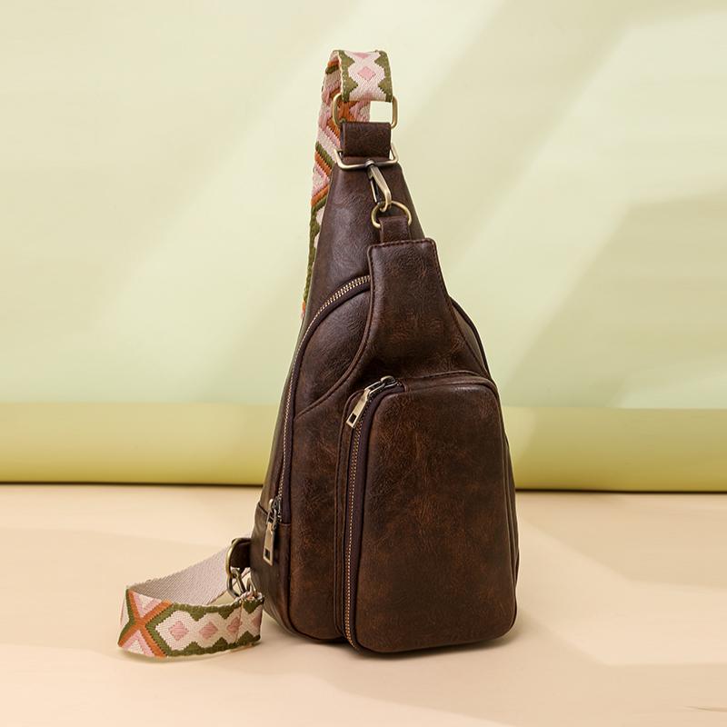 Sac De Poitrine / Bandoulière Vulkitty Pour Femme - Cuir Synthétique, Sangle Réglable, Multifonction - 2