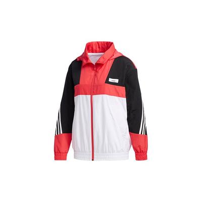 adidas Jaqueta com Capuz Esportiva Neo com Listras e Estampa de Letras Unissex Rosa FU1069