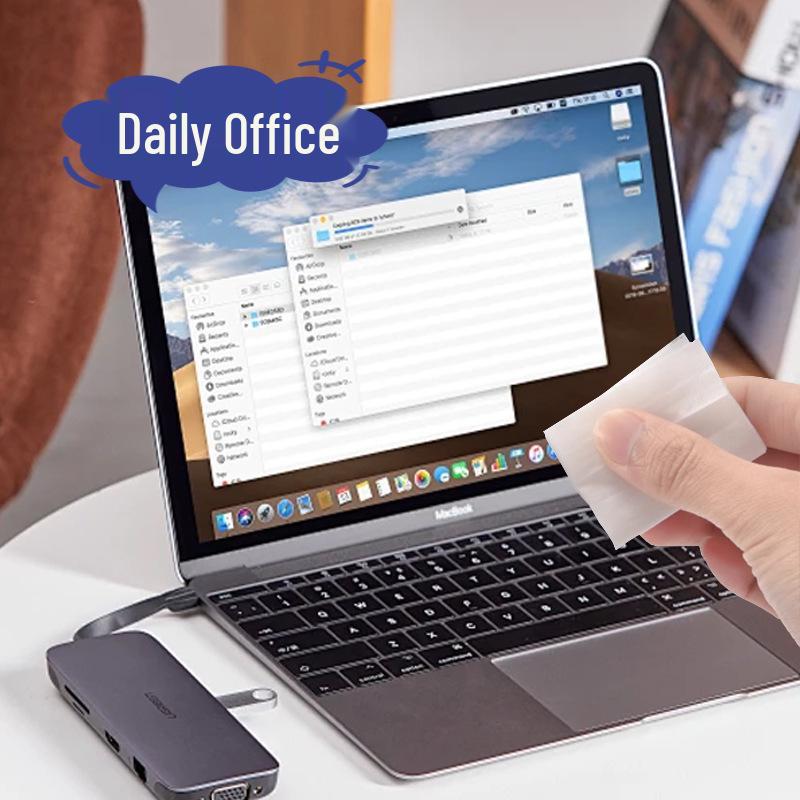 Portable Anti-Fog Lens and Screen Cleaning Wipes for Phones, Tablets, Eyeglasses, and Clothing Stain Removal