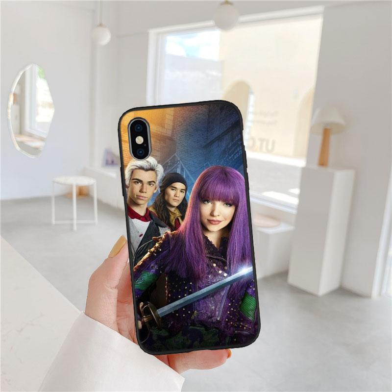 CJ33 Descendants Soft Shell Phone Case for iPhone 16 15 14 13 12 Pro Max Plus Mini