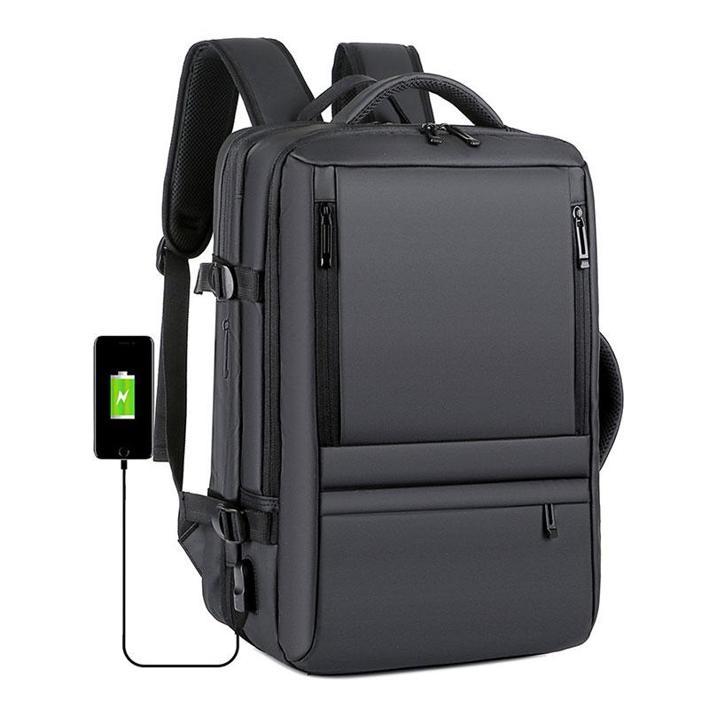 Men's Expandable Backpack Large Capacity Man Business Trip Laptop Backpacks Waterproof Travel Multifunctional Bag with USB Port