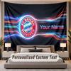 Custom Name Text Tapestry Bayern Munich Personalized Polyester Wall Tapestry For Bedroom And Room