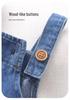 Youqi Autumn 2025 Denim Baby Girl Pants Set: Two-Piece Outdoor Wear