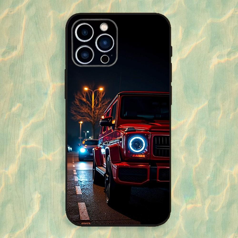 Cool M-Mercedes-G63 Car Phone Case For iPhone 16,15,14,13,12,11 Plus,Pro Max,XS,X,XR,SE,Mini,8,7,Soft Silicone Black Cover