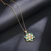 Gorgeous Multicolor Natural Opal Gemstone Pendant Necklace Women's 925 Sterling Silver Fine Jewelry Anniversary Banquet Gift