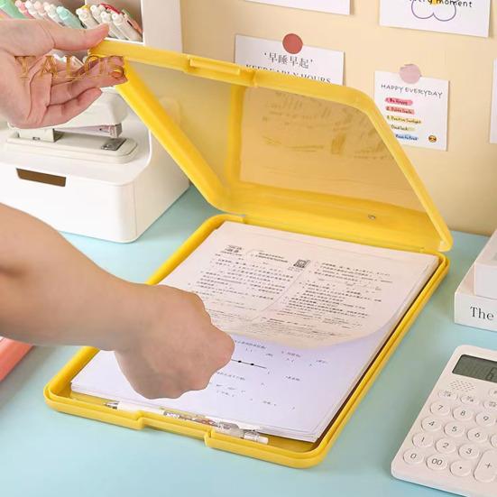 Hemşirelik Öğrenci Panosu 2'si 1 Arada Depolama Katlanabilir Pano Su Geçirmez A4 Boyutu Kağıt Depolama Bölmeleri Pano Kutusu