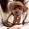 Warm Pet Baseball Jackets Fleece Puppy Spring Clothes Thickened Puppy Coat  Pet Wear