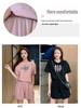 Trendy Women's Summer Two-Piece Set: Hong Kong Style Short Sleeve Top & Shorts for Relaxed Sports Leasure