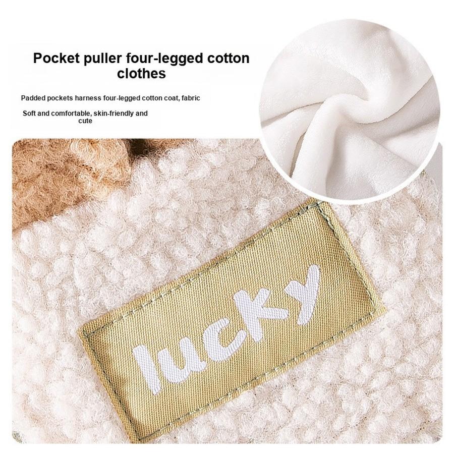 Small to Medium Dog Fleece Pockets Warm Cozy Winter Dog Coat