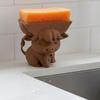 Highland Cow Sponge Holder 3D Printed with Built-In Drain Keeps Sponges Dry Cute Cow Design Fun Practical Kitchen Accessory Gift