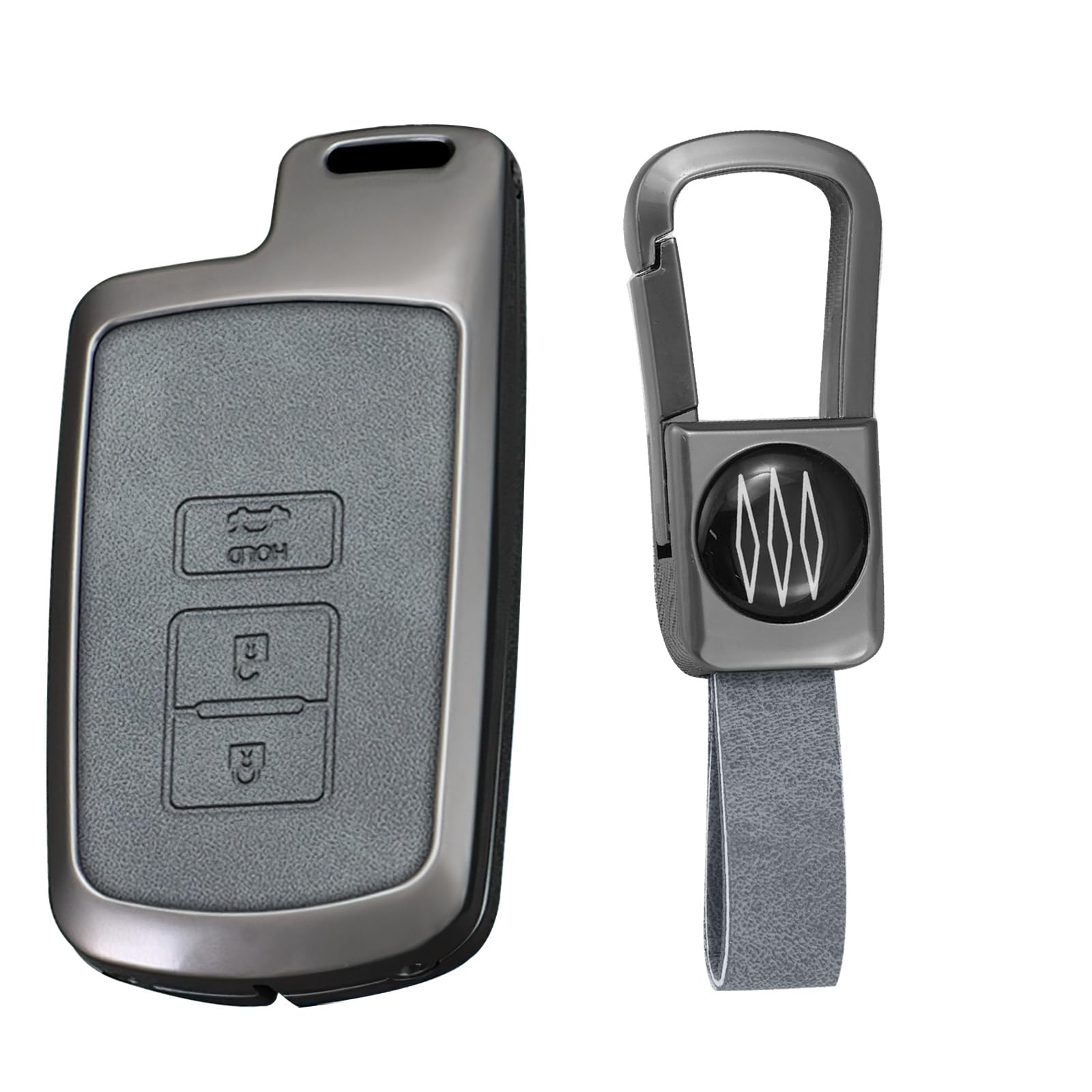 

KUNIO Чехол для ключа Toyota из натуральной ПУ кожи и сплава цинка для Toyota Prius Alpha Noah Sienta Harrier и Чехол, (Поздняя модель), (80 серия), (170