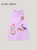 European Style Cotton Knitted Pinafore Princess Dresses for Girls