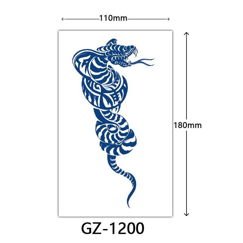 Herbal Tattoo Stickers, Juice Tattoo Stickers, Semi-Permanent English Letter Tattoo Stickers Tattoo