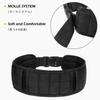 TRIWONDER Tactical Airsoft Belt with Molle for and DIY Belt, Belt, One-Touch System, Airsoft, Military, Work, Outdoors, (01 Black)