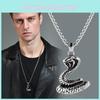 Bold Vintage Snake Pendant Necklace Unisex Zodiac Chain Unique Fashion Statement For Men