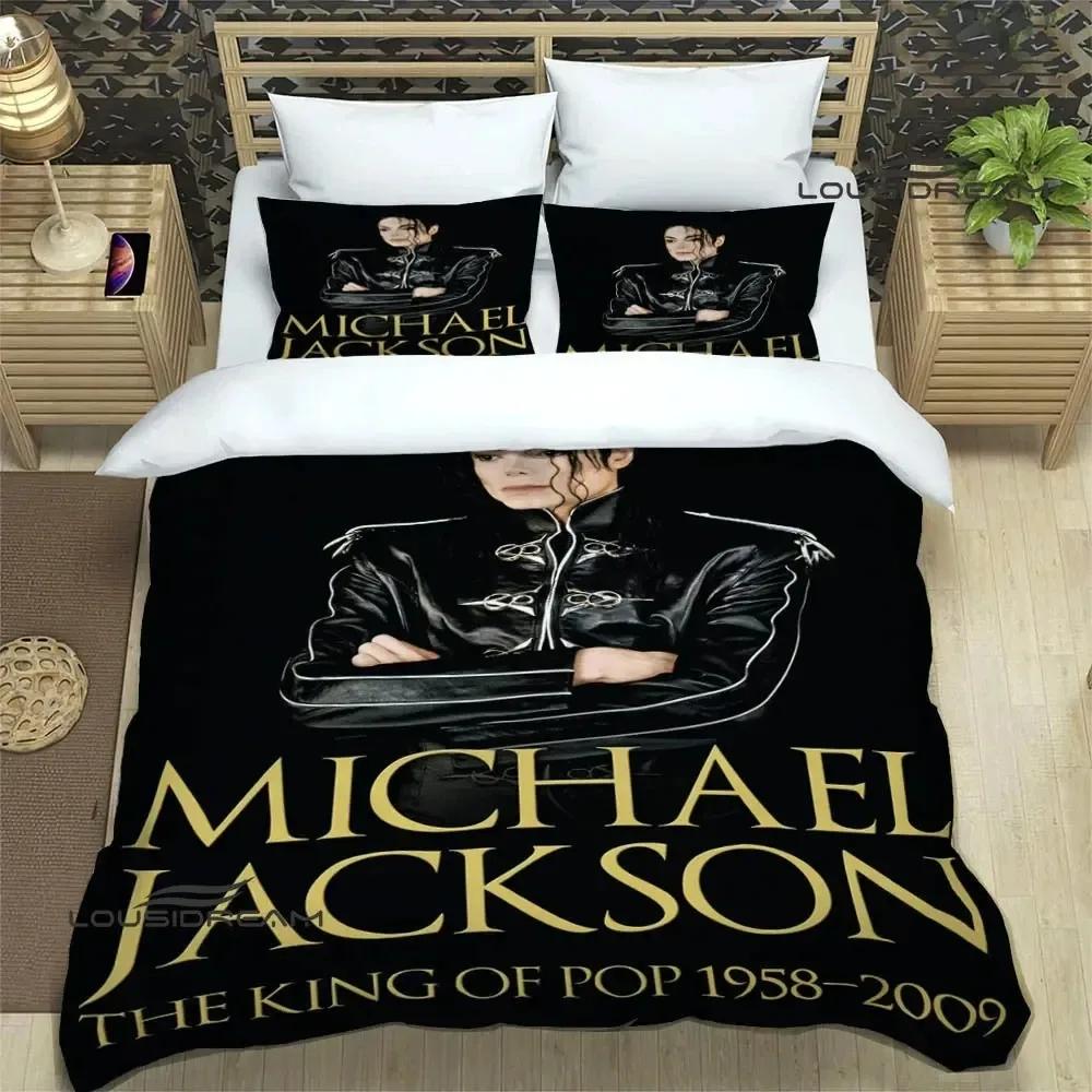 3D Print Michael Jackson Bedding Set Double Twin King Duvet Cover Comforter Pillowcase Boys Girls Adults Bedroom