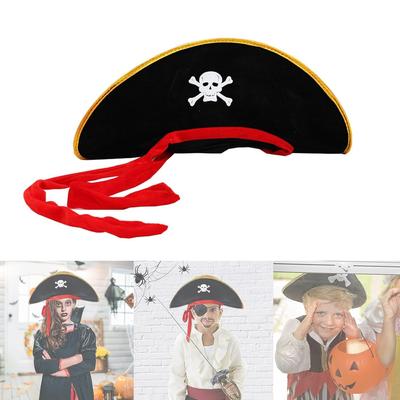 [ZHER-LU] Pirate Hat Halloween Tricorner Hat (1 Piece)