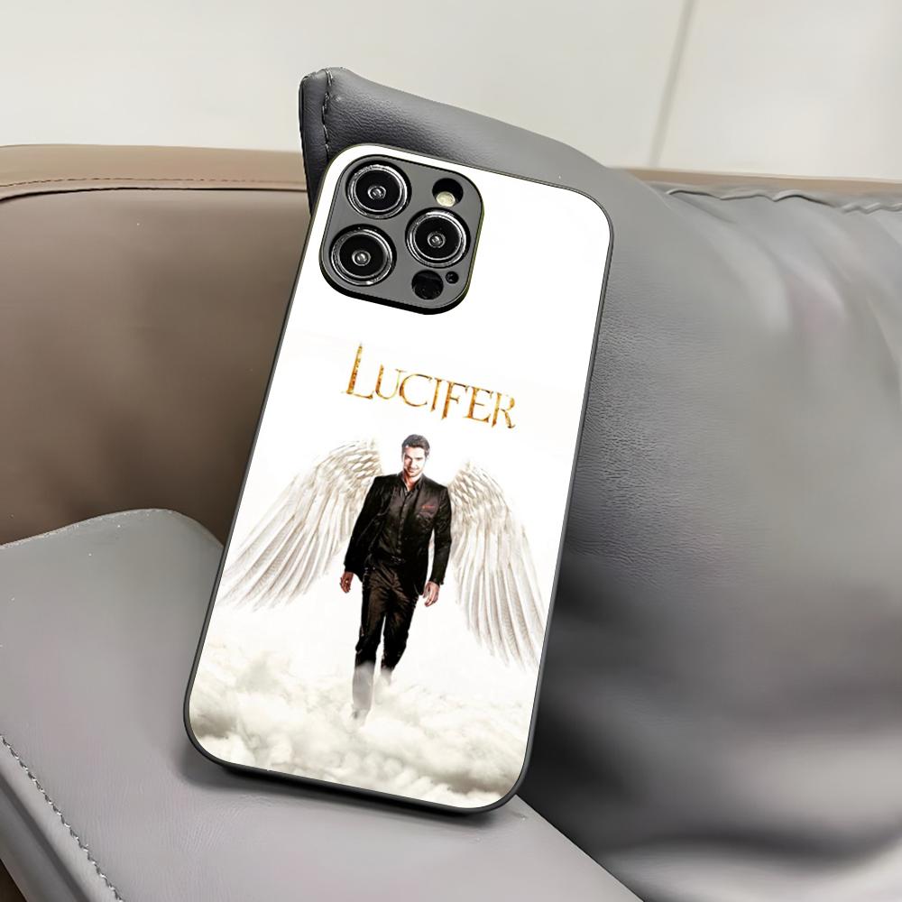 Lucifer Serie TV Phone Case for Iphone 17 Air 16 15 14 12 11 13 Pro Max Mini X Xr Xs Puls Black Glass Cover