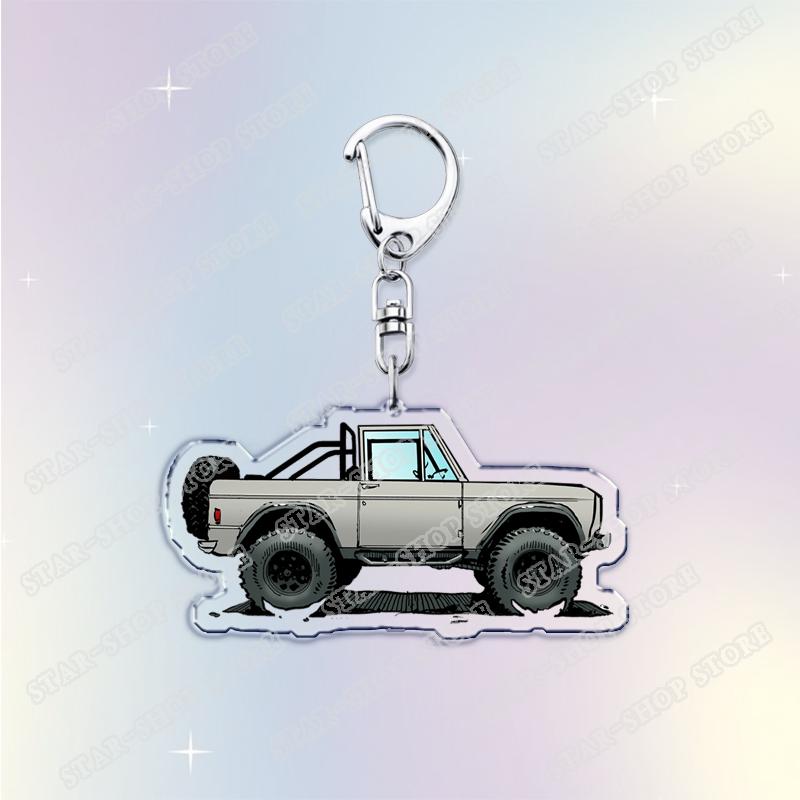 Vintage Classic Old Truck Keychains for Accessories Jewelry Retro Vector Car Keyrings Fans Friends Gifts