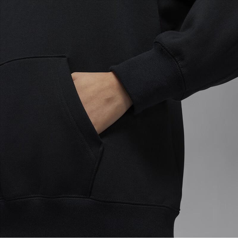 Jordan Flight Fleece Solid Soft Loose Hoodie Women Hoodies Black Dark-Smoke-Grey HJ1312-010