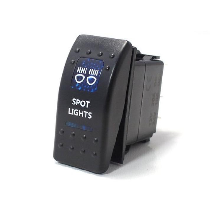 Scheinwerfer 5-Pin SPST EIN/AUS Blaue LED-Anzeige Wippschalter Passend Nebel DRL Lampen