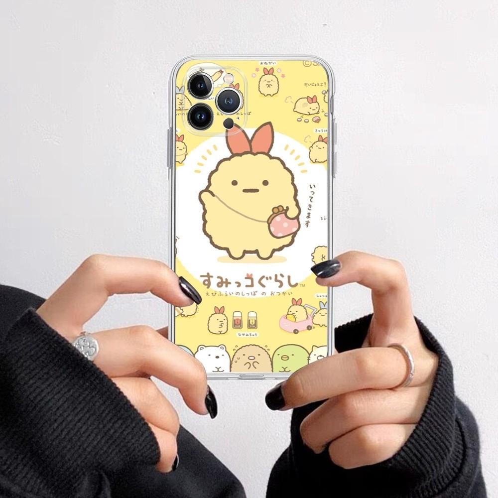 Cartoon Sumikko Gurashi  Phone Case For iPhone 15 14 13 12 11 Pro Max XS X XR SE 2020 6 7 8 Plus Mini Protective Shell