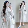 Hepburn Style Butterfly Jacquard Maternity Dress - High Quality, Long Sleeve, Early Spring 2026 Collection