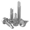 250Pcs Self-Tapping Screw Assortment Kit Outer Hexagon Drive Fully Threaded Self-drilling Screw High Quality 410 Stainless Steel