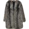 Women's Mid-Length Faux Fur Coat with Fox Fur Trim, Genuine Leather, Slim Fit, Korean Style, Fashionable, Warm, Casual for Autumn/Winter.
