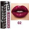 Skull Glitter Waterproof Long Lasting Moisturizing Advanced Matte Lipstick Nude Lip Makeup
