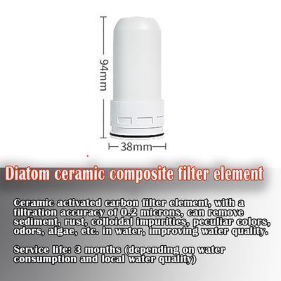5set Water Filter Tap Water Filter Element Cartridge Washable Replacement Reduce Chlorine Accessories Water Purifier