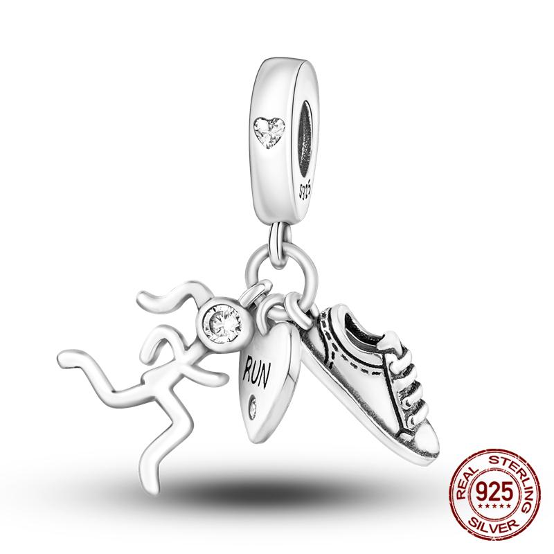 100% Genuine 925 Sterling Silver Ocean Collection Seashell Turtle and Heels Charm Beaded for Original  Bracelet Bracelet