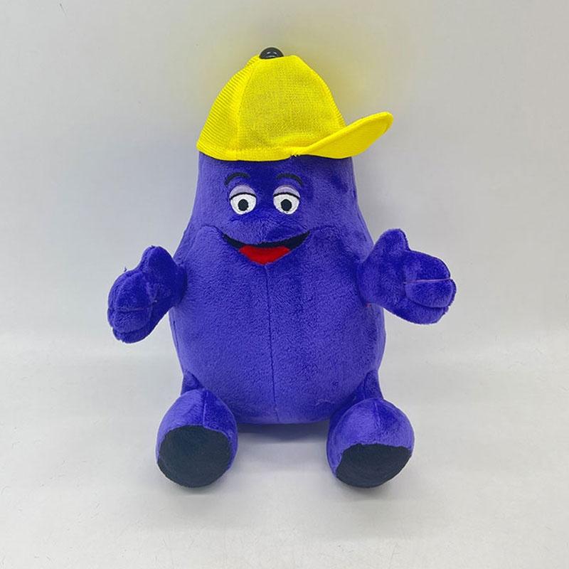 Grimace Shake Yellow Hat Plush Toy Cartoon Animal Design 18cm Height Customizable