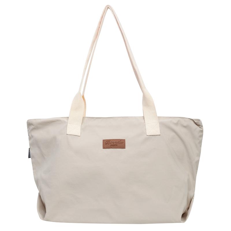 Solid Color Tote Bag Women's Large Capacity Shoulder Bag Student Classes Book Bag