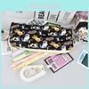 Cute Cat Pen Bag Made Of Canvas With Creative Small Animal Style For College Students