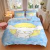 3pcs Shiny Cinnamoroll Sanrio Bedding Set - 1 Soft Quilt Cover + 2 Pillowcases, Machine Washable - Suitable for All Seasons, Perfect Gift fo