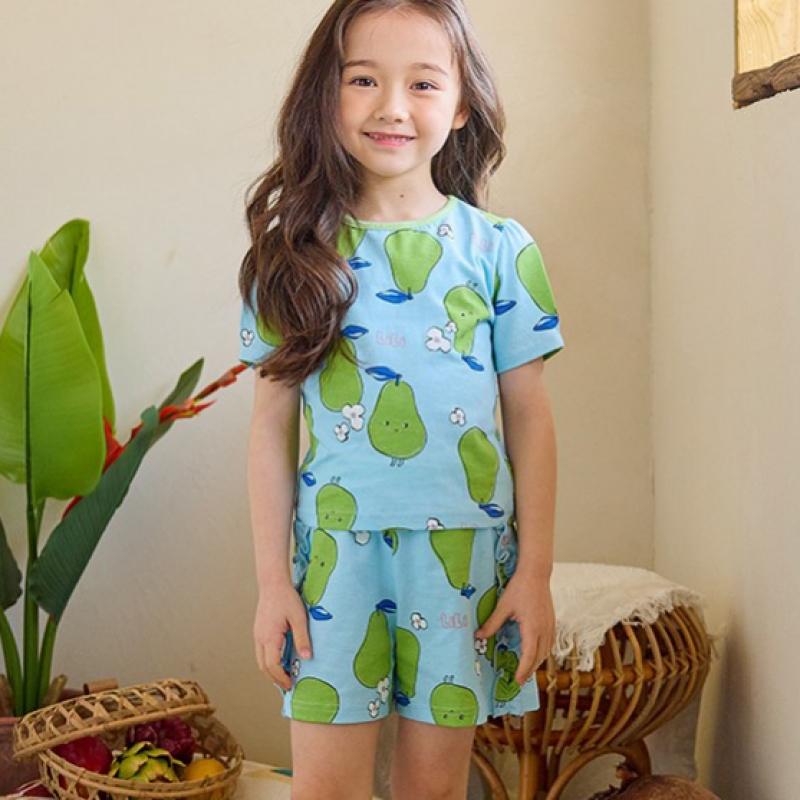 [lilipuri] Summer Fresh Top And Bottom Suit  Sky Blue 