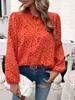 Women's Winter Skeleton Bubble Sleeve  Long Sleeve Blouse Top