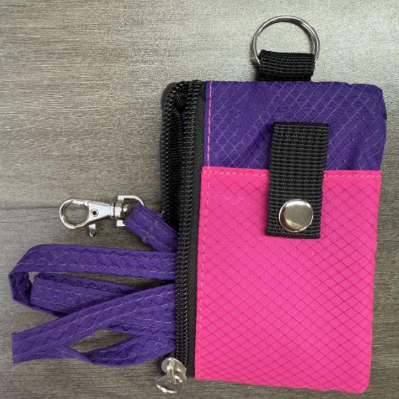 Badge Holder With Id Window Small Wallet Waterproof Anti-Theft Travel Keychain Wallet Men Women Slim Zip Card Lanyard Wallet