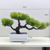 Artificial Pine Bonsai Desktop Decoration - Small Potted Green Plant Ornament for Living Room
