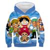 Autumn New One Piece Printed Children Pullover Anime Hot-blooded Cartoon Adventure Versatile Hooded Sweatshirt For Men and Women
