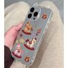 Cat Ear Ink Splash Fireworks Fu Lu Ma Case for Apple 17PRO/16/15/13 Pro Max 12, Korean Style