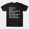 Men Black Print T-shirt 80S Cartoon Line-Up No-Cut Transfer Paper Print Cotton Tshirt