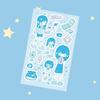 Korean Retro Summer Girl Stickers: Cute Cartoon Guka DIY Creative Set