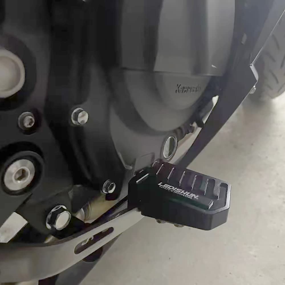 LEDISHUN Brake Pedal Extension Plate Applicable Kawasaki NINJA400 Z400 2018-2023 (Black)