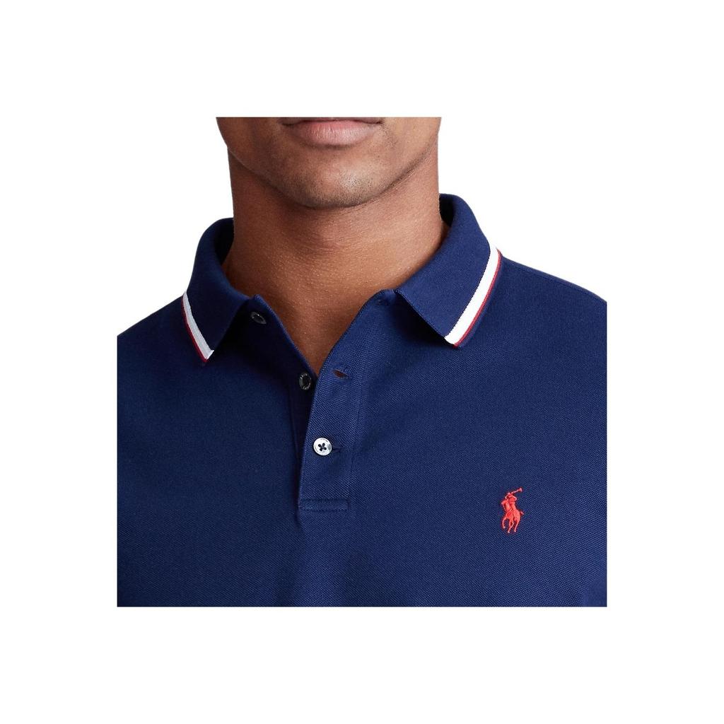 Polo Ralph Lauren Solid Color Small Pony Logo Embroidered Long Sleeve Polo Shirt Men Tops Navy-Blue MNPOKNI16820344-410